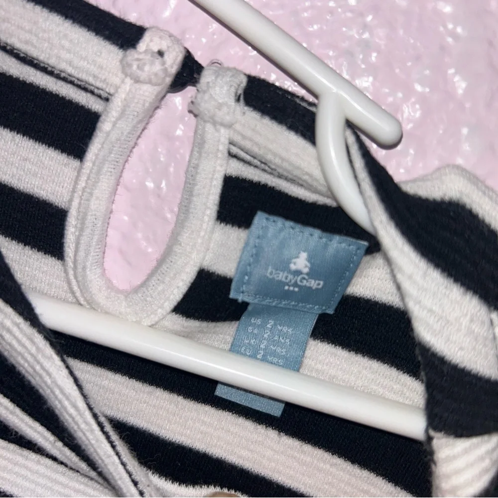GAP Black and White Striped Kids Dress